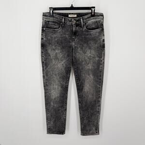 Levi's Made & Crafted Marker Tapered Black Acid Wash Cotton Blend Jeans Sz 26